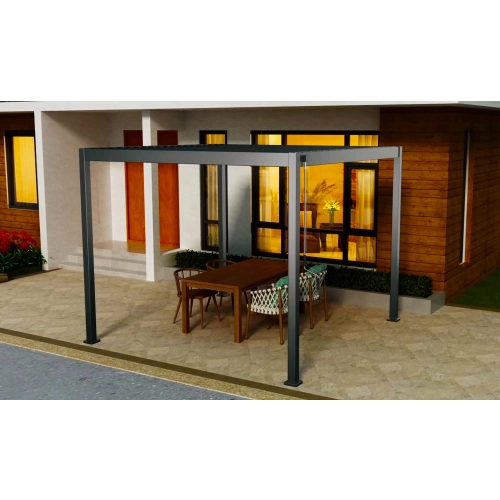 Pergola ogrodowa MIRADOR 88 Basic 3 x 3m Antracyt